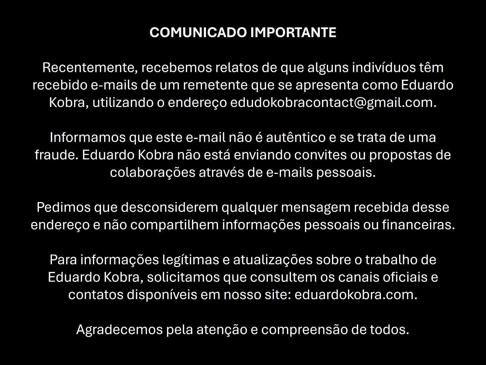 Comunicado